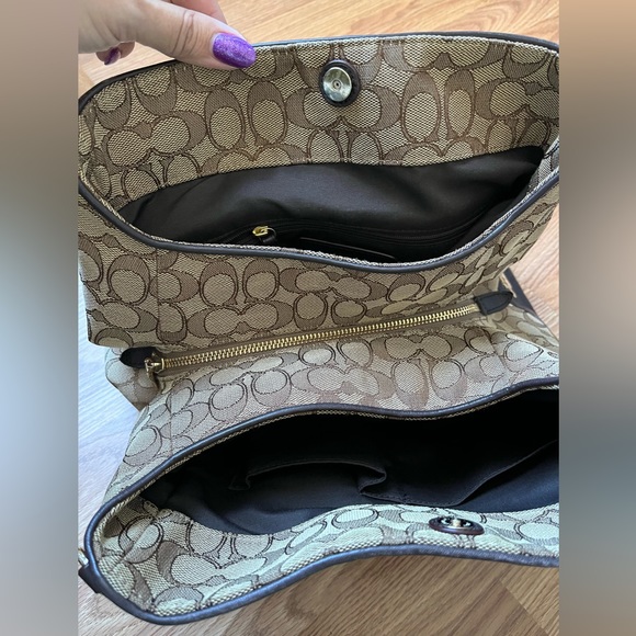 Coach signature brown jacquard bag - Picture 6 of 12